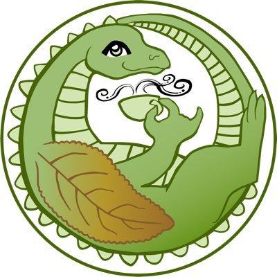 The Friday Afternoon Tea logo, a dragon enjoying a cup of tea